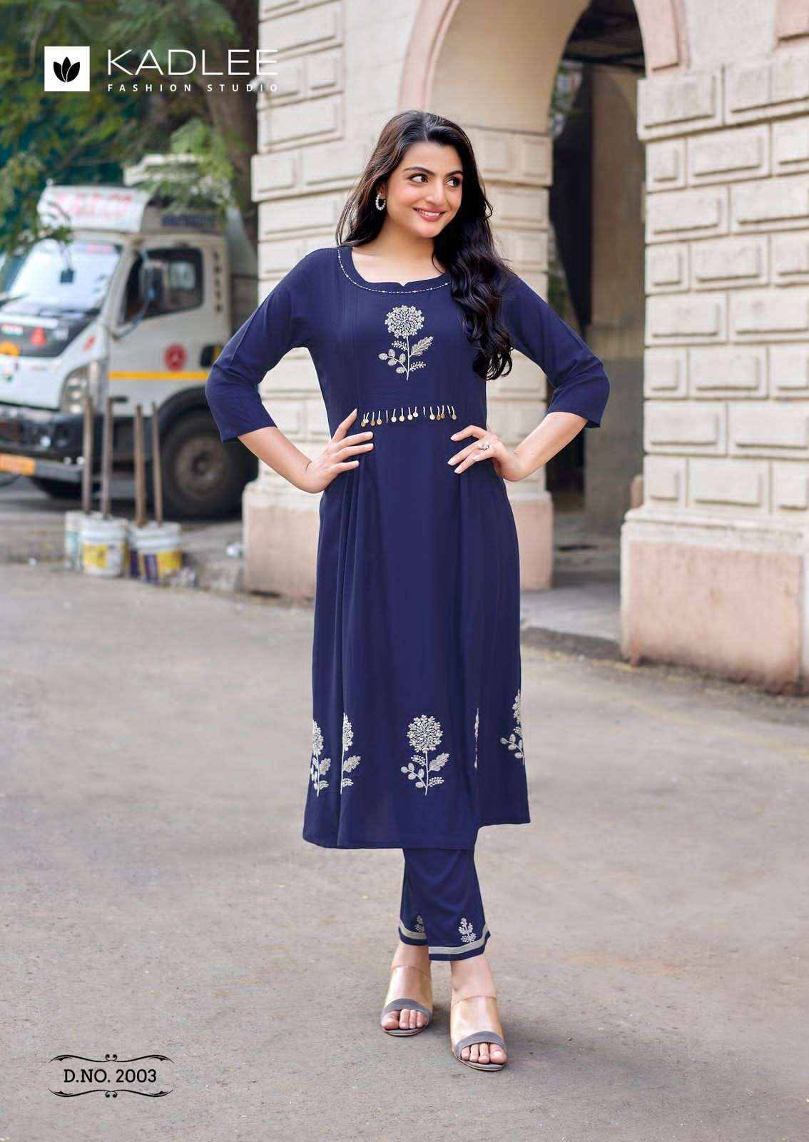 Fashion Queen By KADLEE 2001 To 2006 Series Designer Collection Rayon Co-ord Set At Wholesale Price